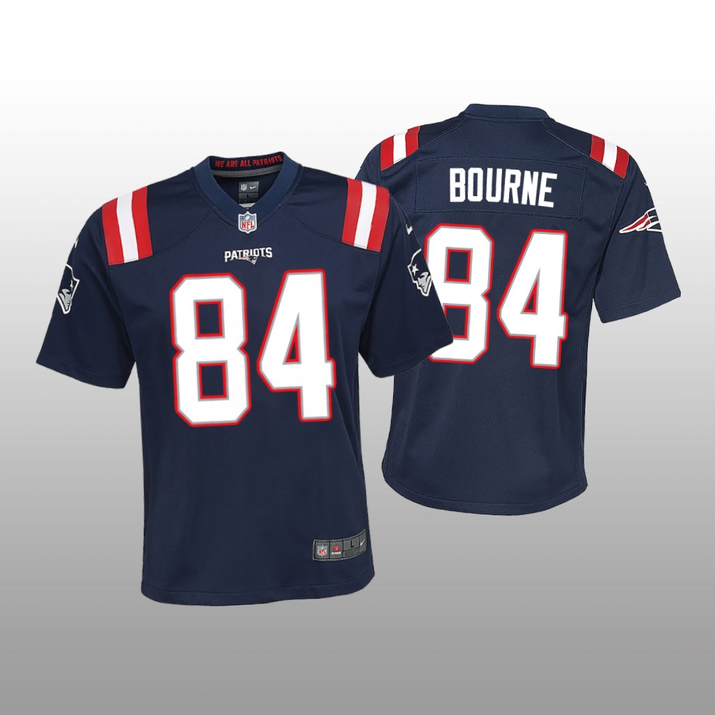 New England Patriots Kendrick Bourne Navy Jersey Game - Youth