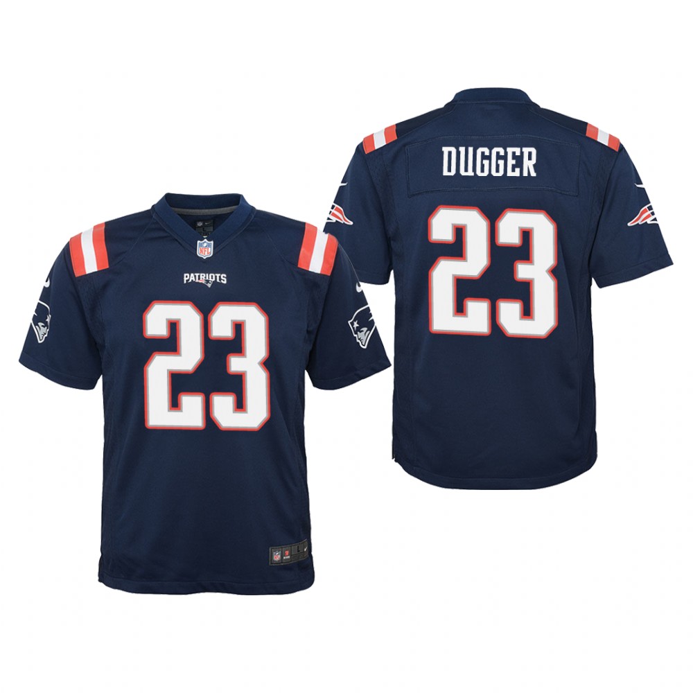New England Patriots Kyle Dugger Navy Jersey Color Rush Game - Youth