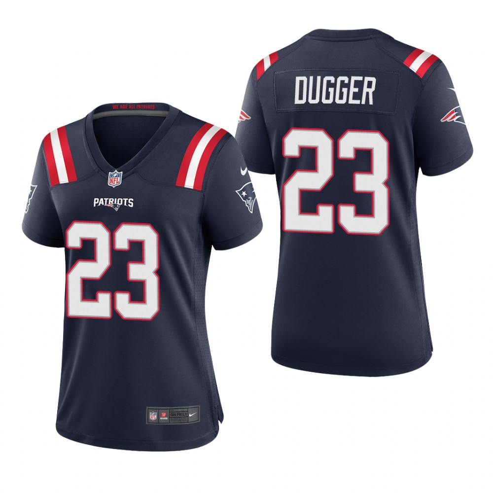 New England Patriots Kyle Dugger Navy Jersey Game - Women's