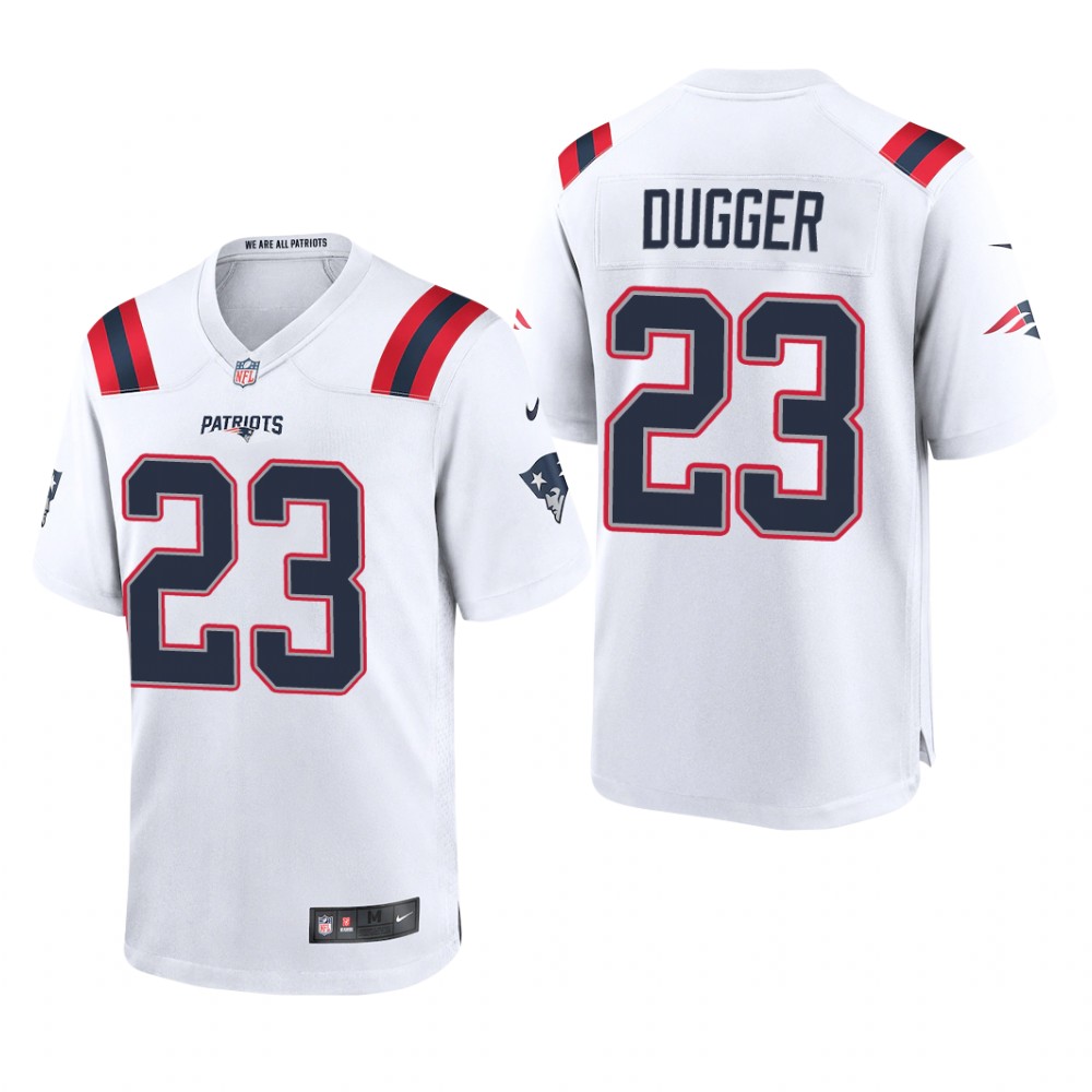 New England Patriots Kyle Dugger White Jersey Game - Men's