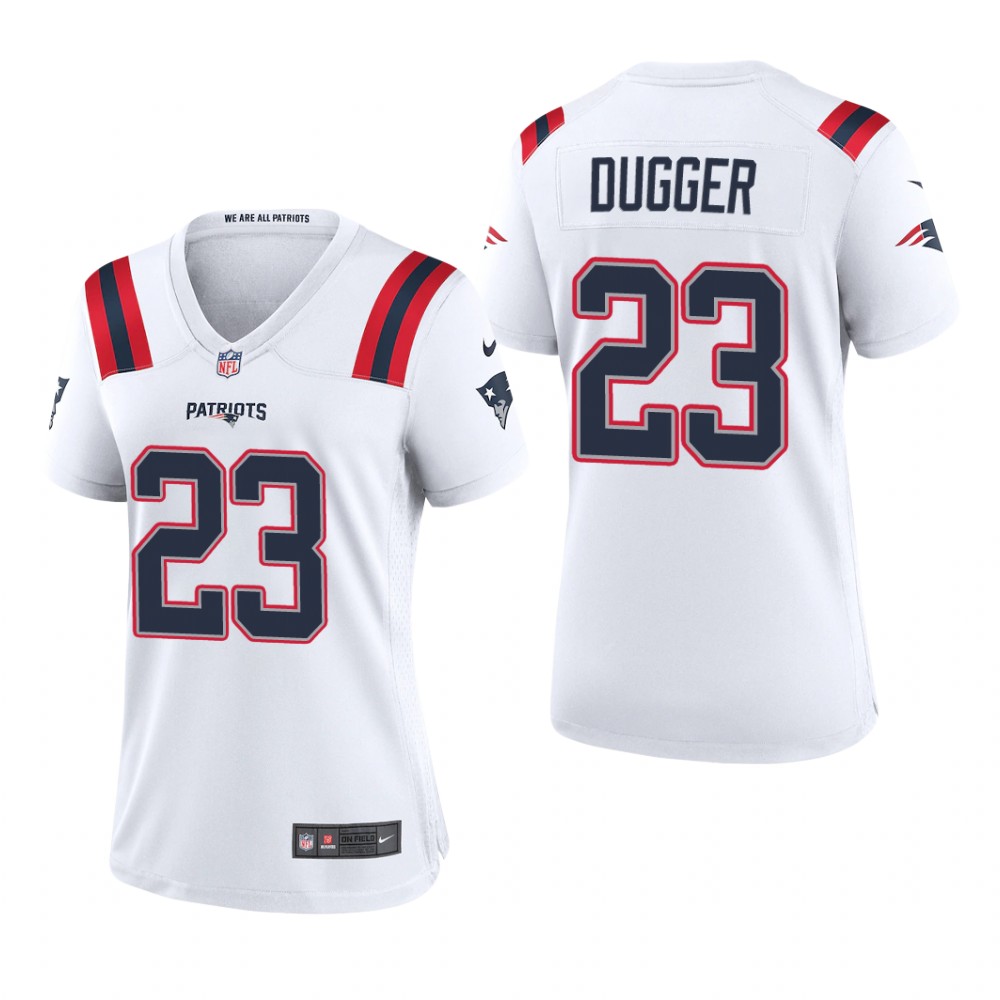New England Patriots Kyle Dugger White Jersey Game - Women's