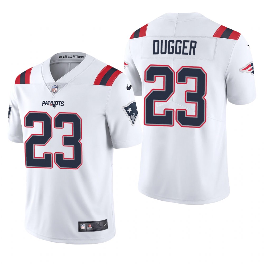 New England Patriots Kyle Dugger White Jersey Vapor Limited - Men's