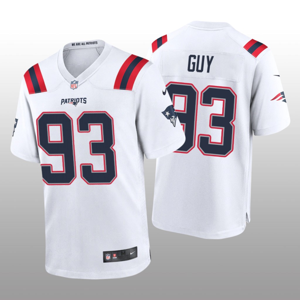 New England Patriots Lawrence Guy White Jersey Game - Men's