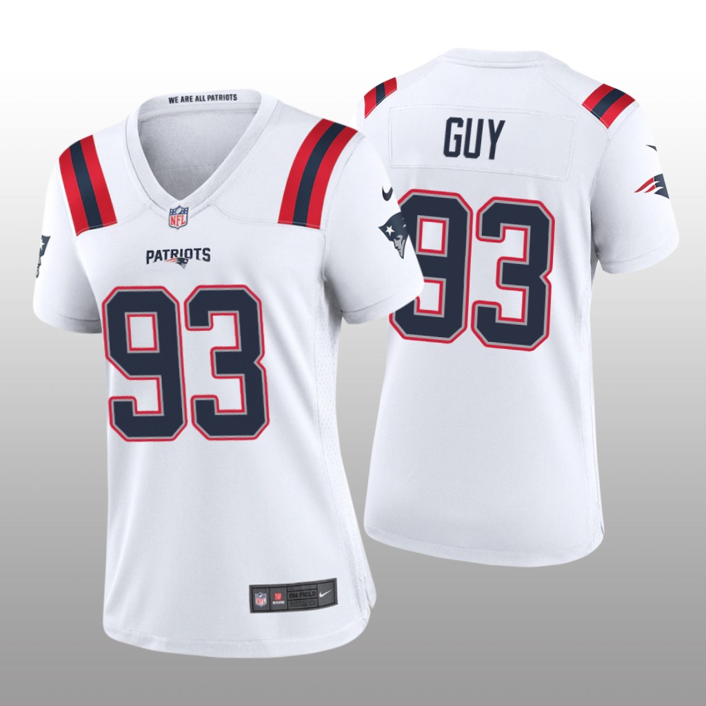New England Patriots Lawrence Guy White Jersey Game - Women's
