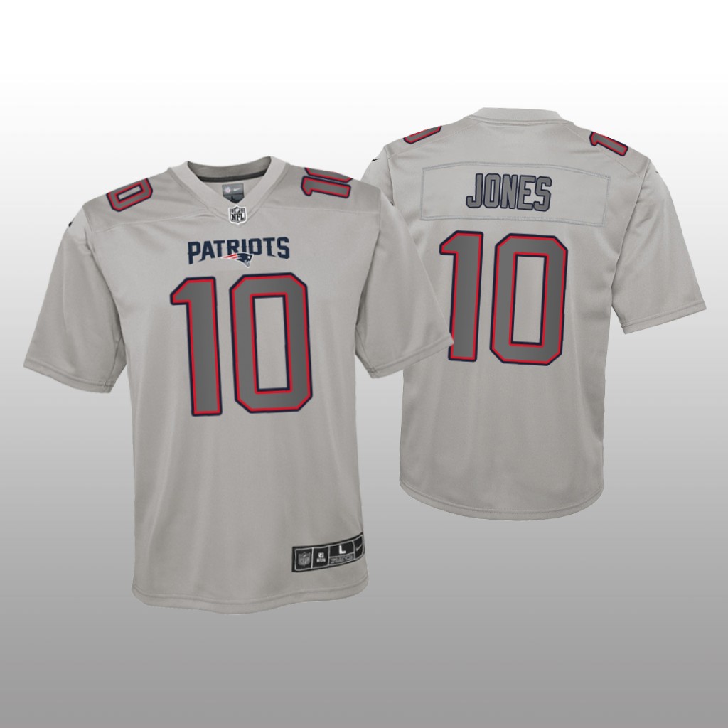 New England Patriots Mac Jones Gray Jersey Atmosphere Fashion Game - Youth