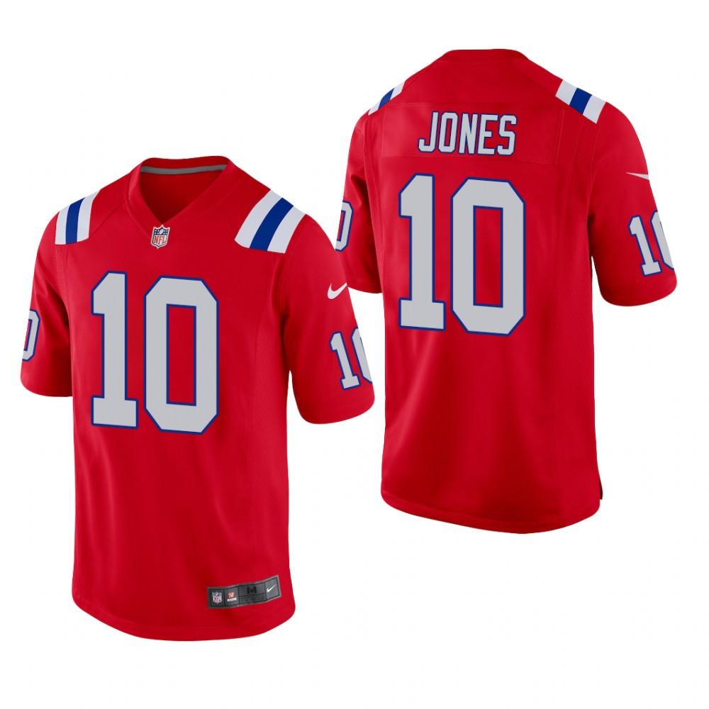 New England Patriots Mac Jones Red Jersey Alternate Game - Men's