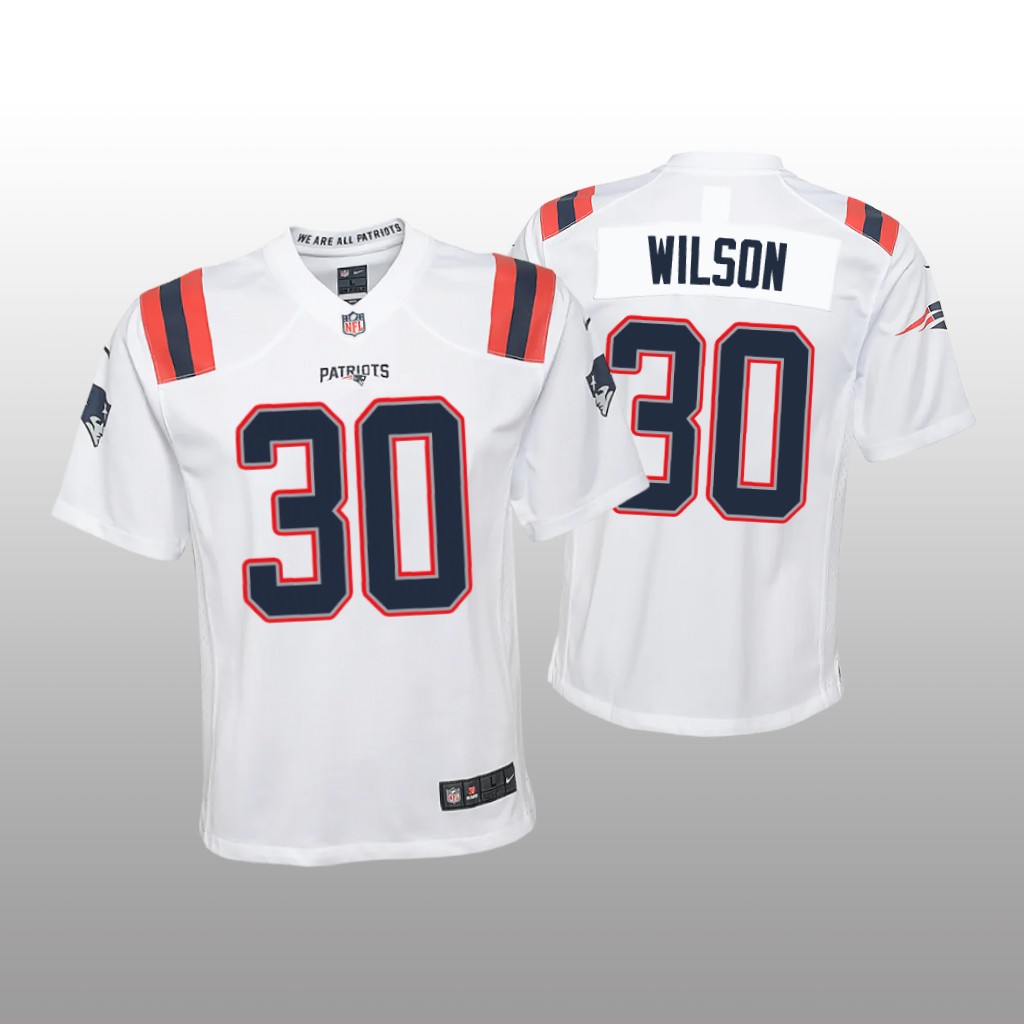 New England Patriots Mack Wilson White Jersey Game - Youth