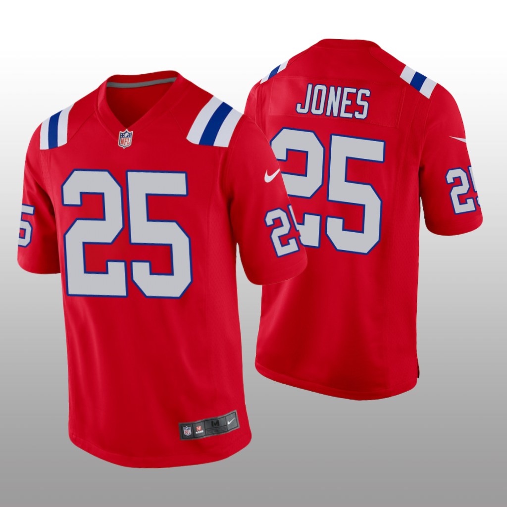 New England Patriots Marcus Jones Red Jersey Alternate Game - Men's