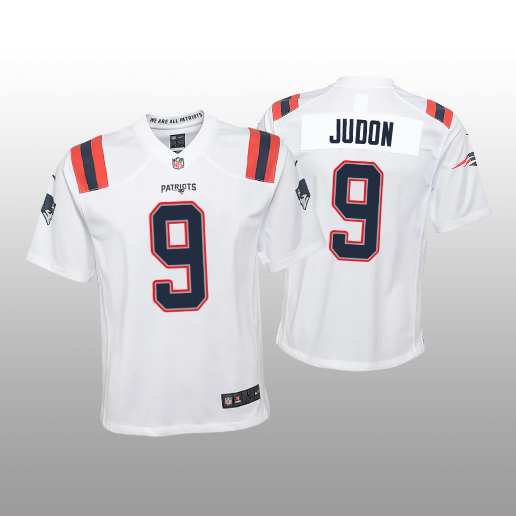 New England Patriots Matthew Judon White Jersey Game - Youth