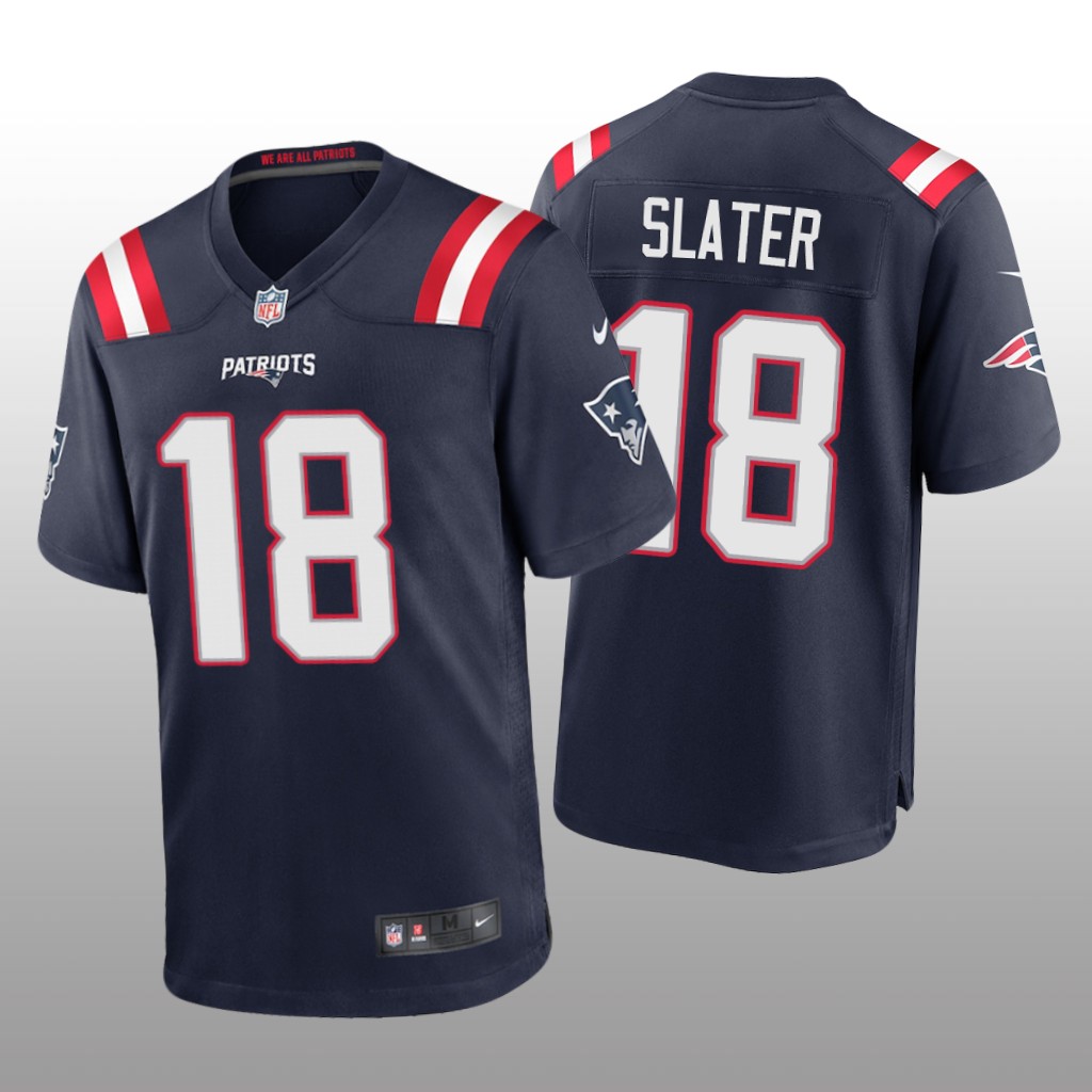 New England Patriots Matthew Slater Navy Jersey Game - Men's