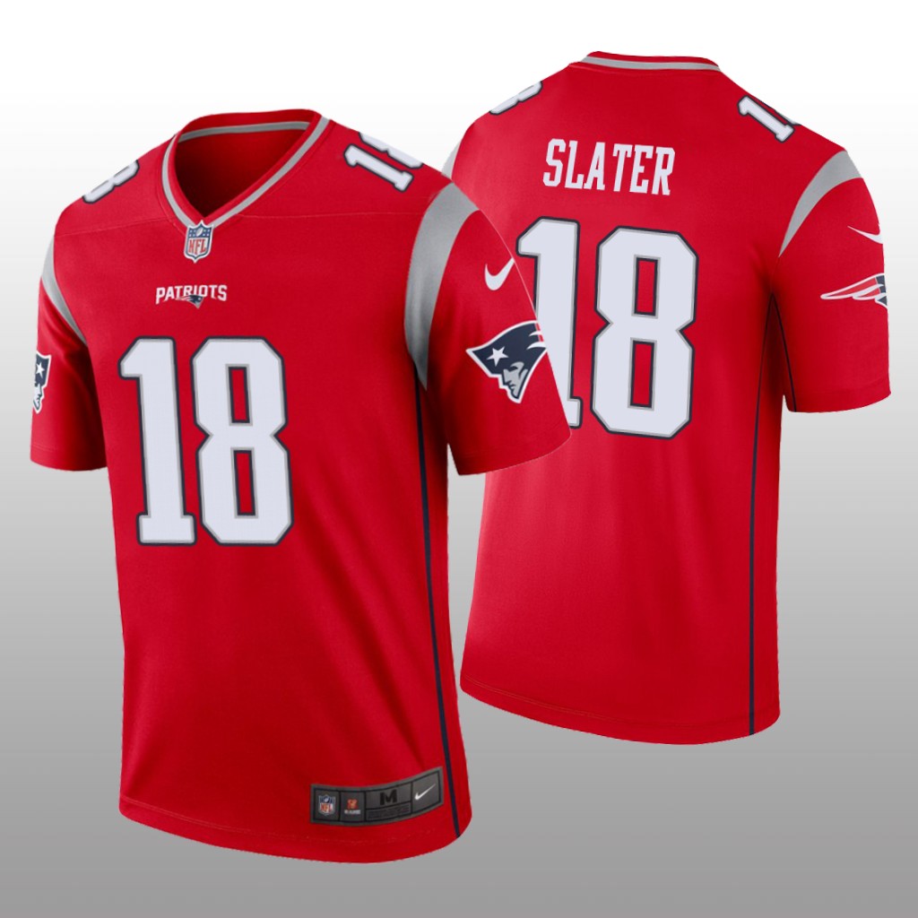 New England Patriots Matthew Slater Red Jersey Inverted Legend - Men's