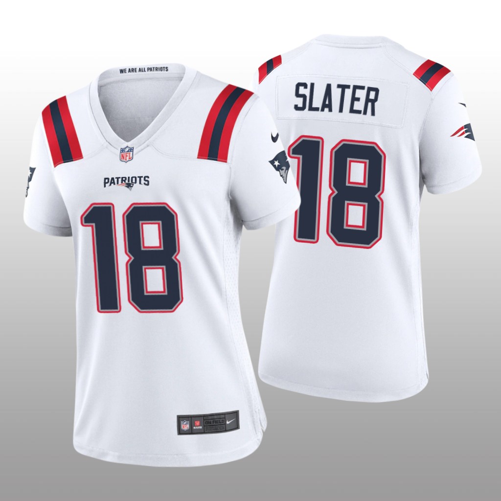 New England Patriots Matthew Slater White Jersey Game - Women's