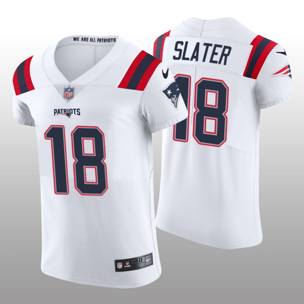 New England Patriots Matthew Slater White Jersey Vapor Elite Men's