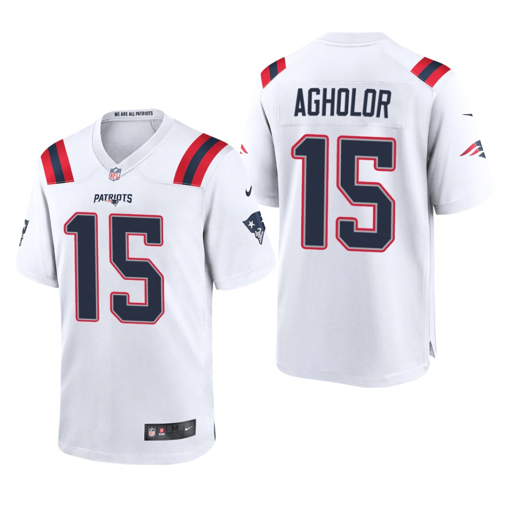New England Patriots Nelson Agholor White Jersey Game - Men's
