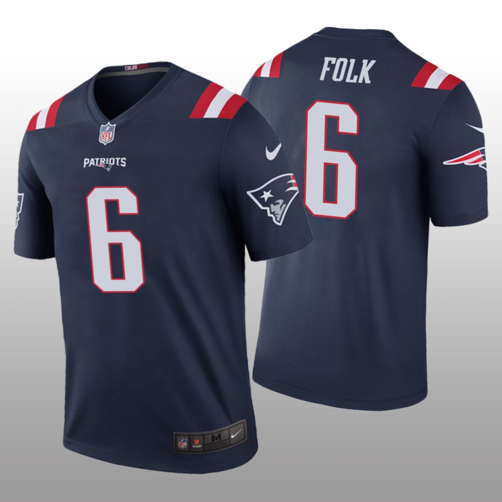 New England Patriots Nick Folk Navy Jersey Color Rush Legend - Men's