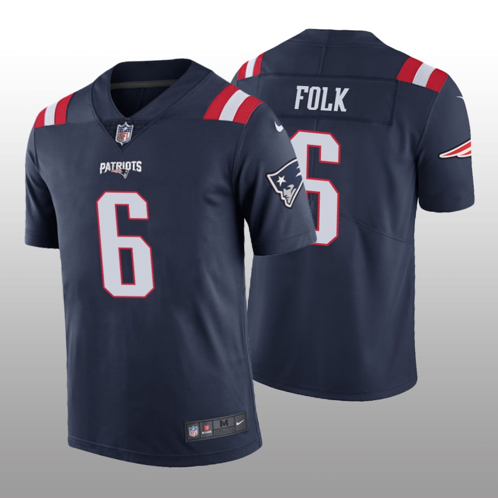 New England Patriots Nick Folk Navy Jersey Color Rush Limited - Men's