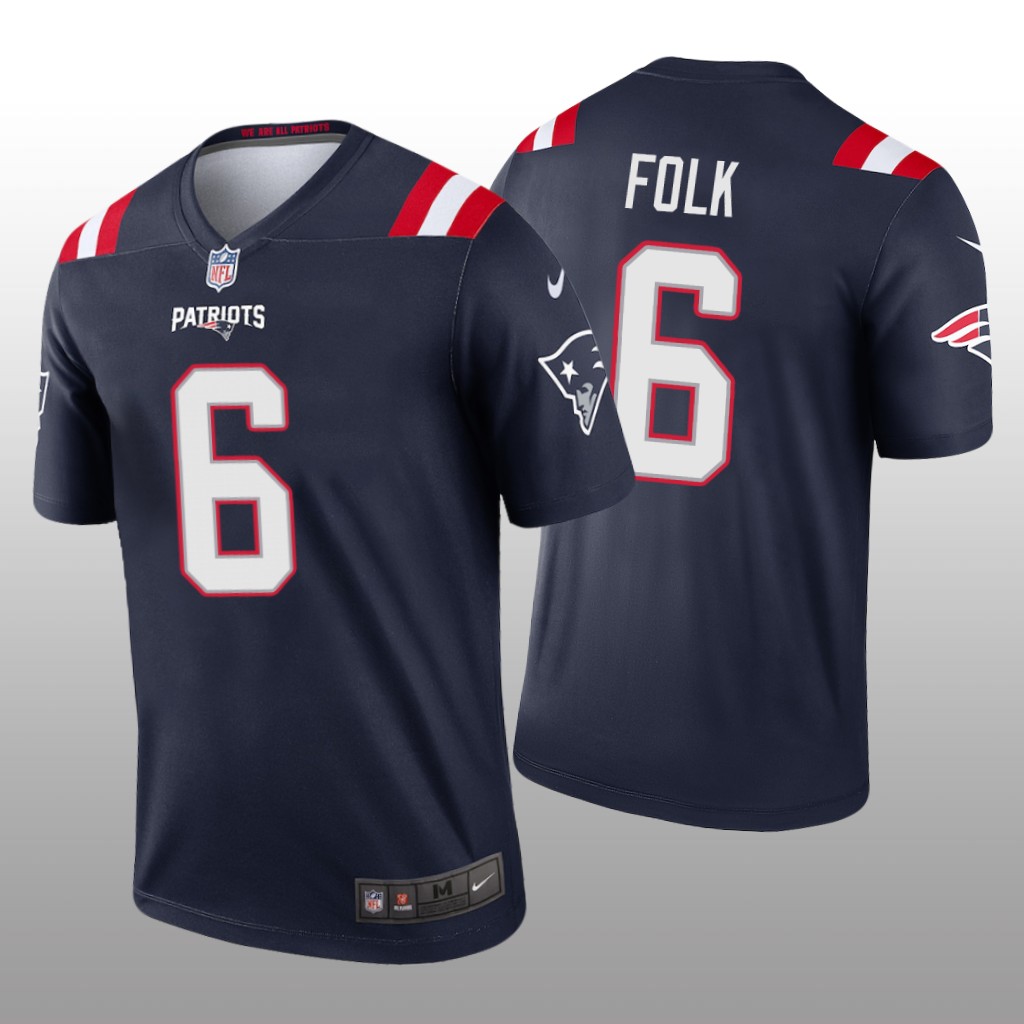 New England Patriots Nick Folk Navy Jersey Legend - Men's
