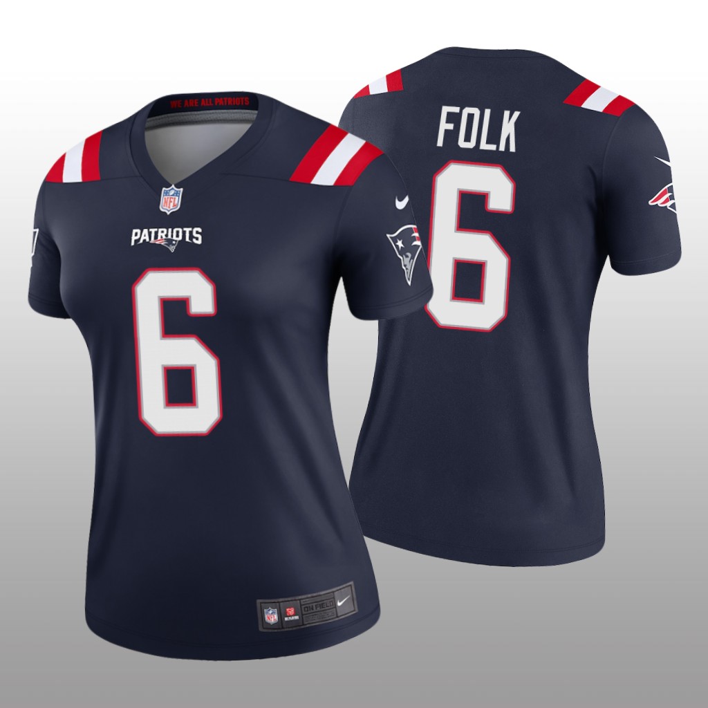 New England Patriots Nick Folk Navy Jersey Legend - Women's