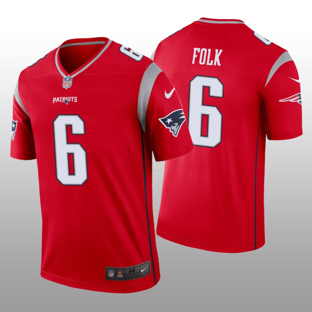 New England Patriots Nick Folk Red Jersey Inverted Legend - Men's