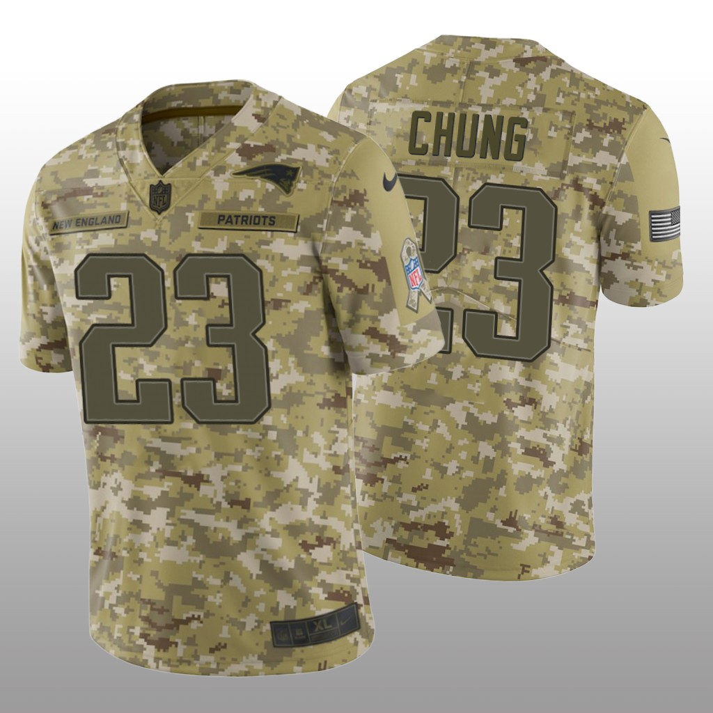 New England Patriots Patrick Chung #23 Salute to Service Limited Jersey - Camo