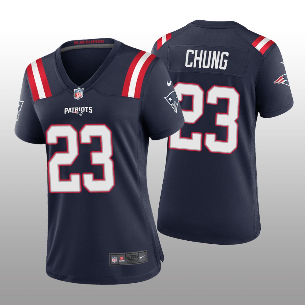 New England Patriots Patrick Chung Navy Jersey Game - Women's