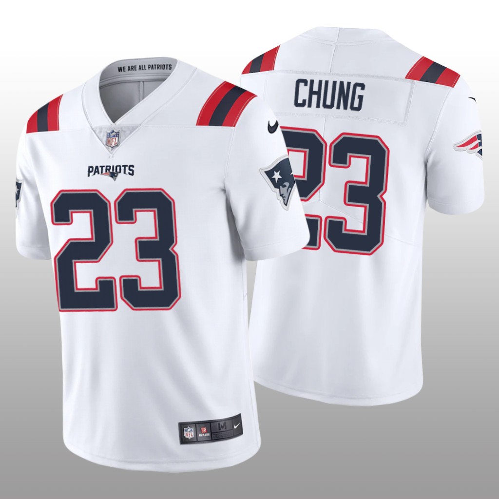 New England Patriots Patrick Chung White Jersey 2020 Vapor Limited - Men's