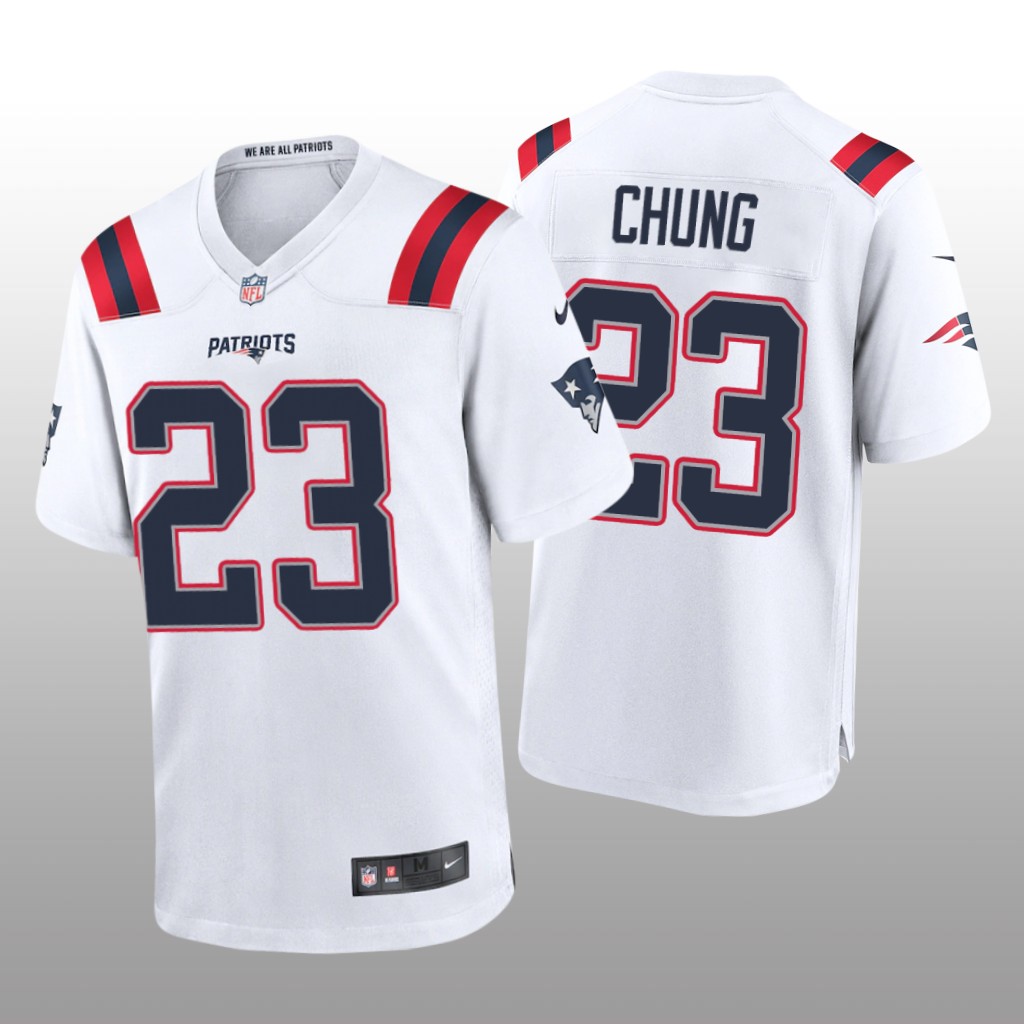 New England Patriots Patrick Chung White Jersey Game - Men's