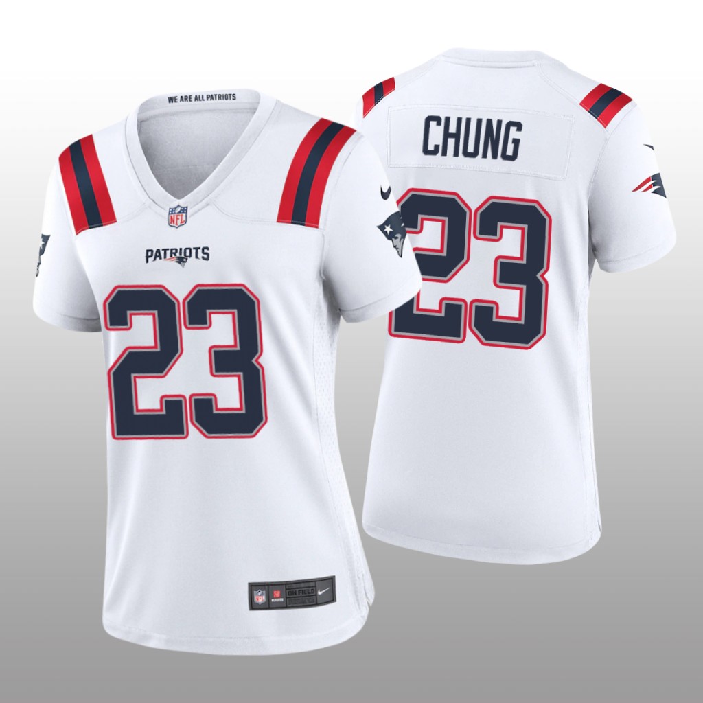New England Patriots Patrick Chung White Jersey Game - Women's