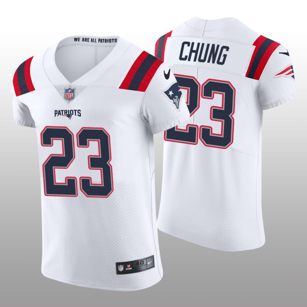 New England Patriots Patrick Chung White Jersey Vapor Elite Men's