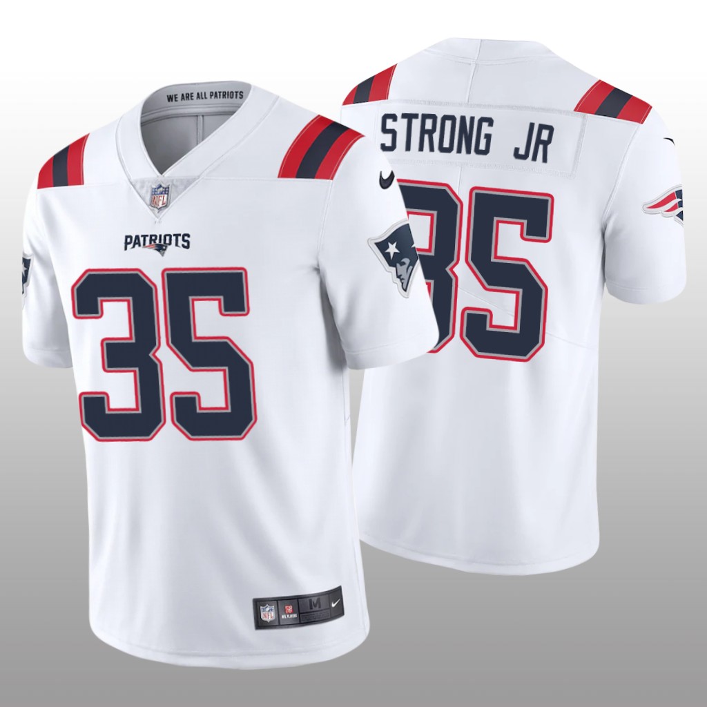 New England Patriots Pierre Strong Jr. White Jersey Vapor Limited Vapor Limited - Men's