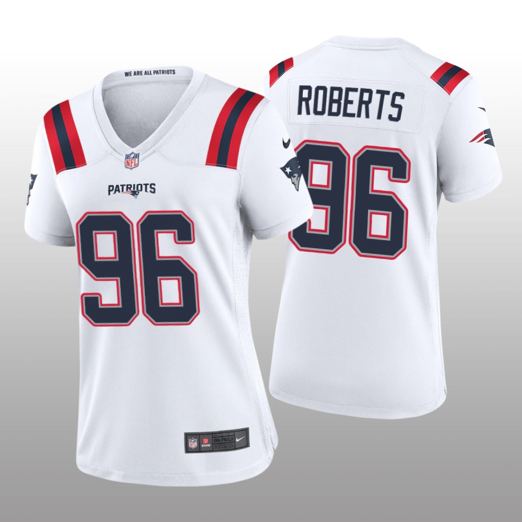 New England Patriots Sam Roberts White Jersey Game - Women's