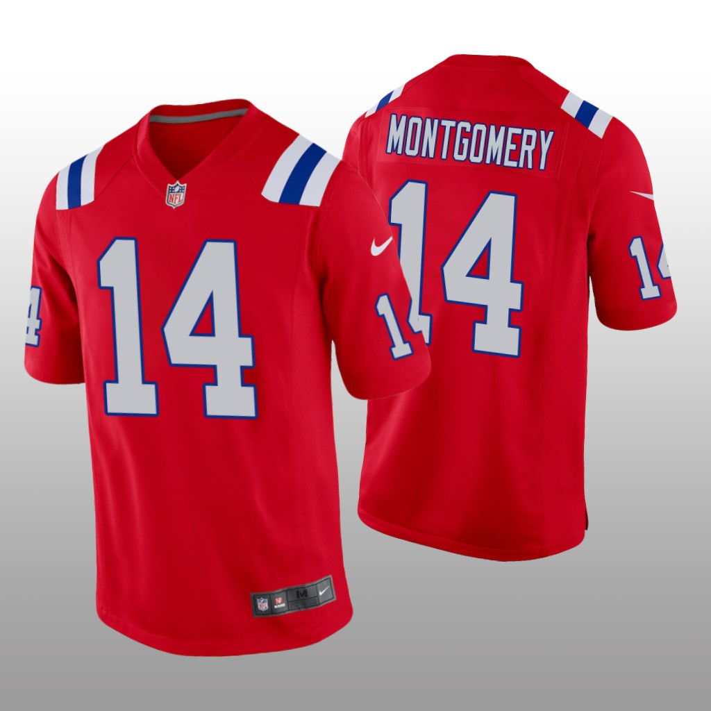 New England Patriots Ty Montgomery Red Jersey Alternate Game - Men's