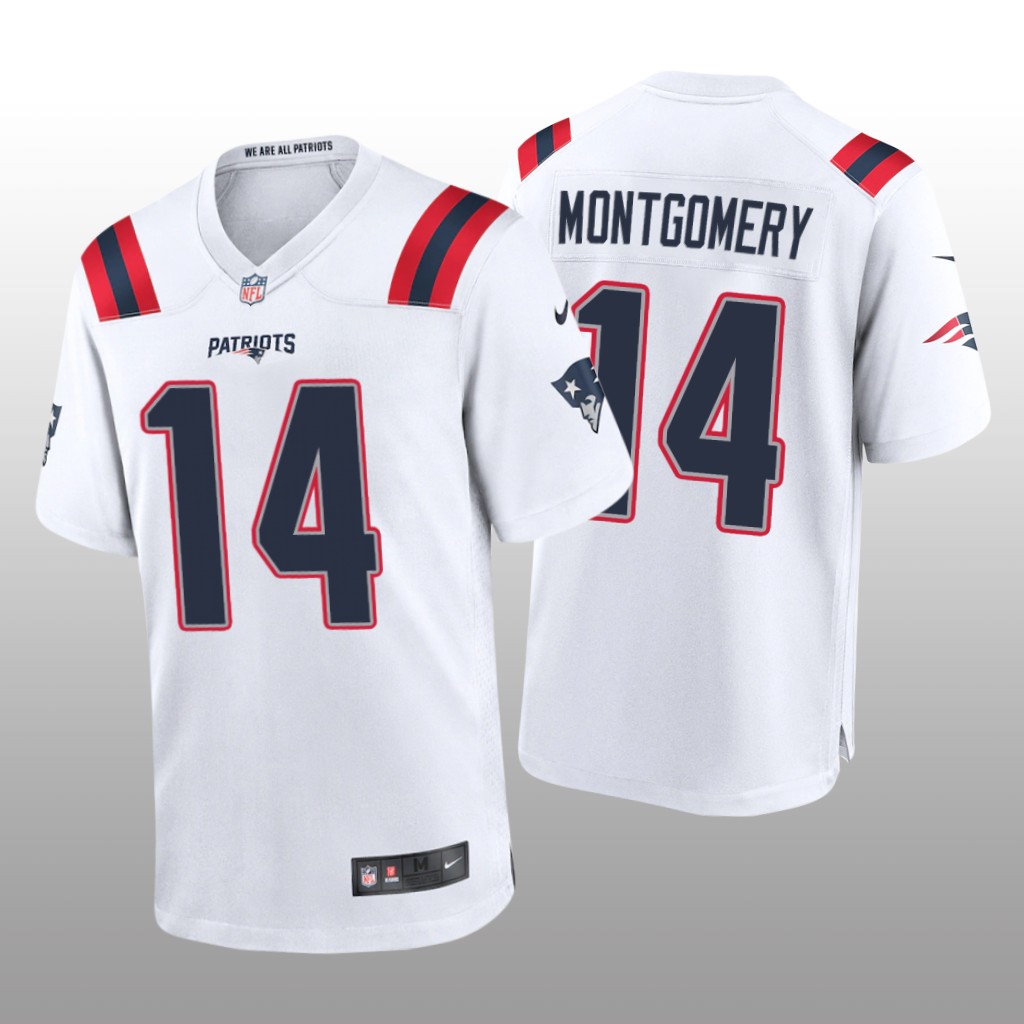 New England Patriots Ty Montgomery White Jersey Game - Men's