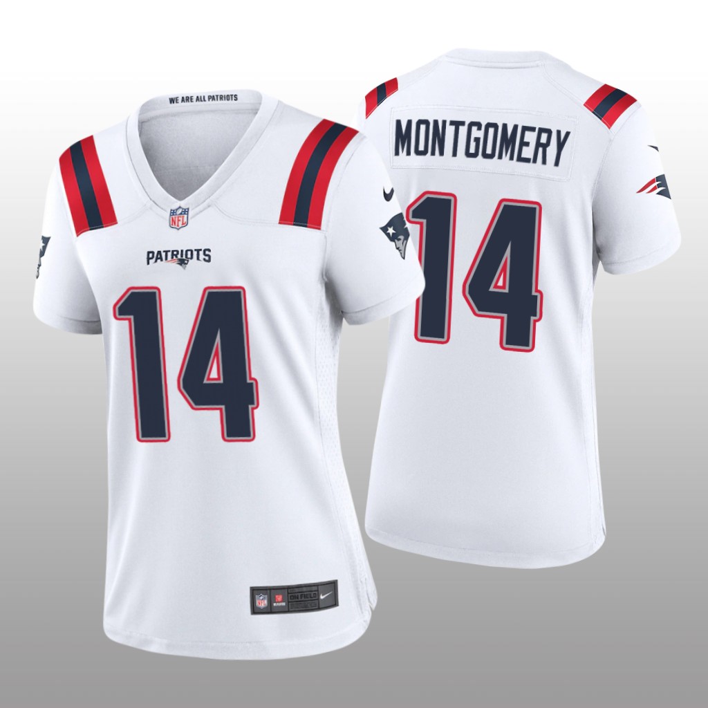New England Patriots Ty Montgomery White Jersey Game - Women's