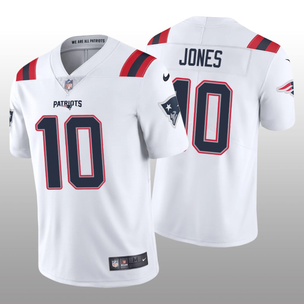 New England Patriots White 2021 NFL Draft Vapor Limited Mac Jones Jersey