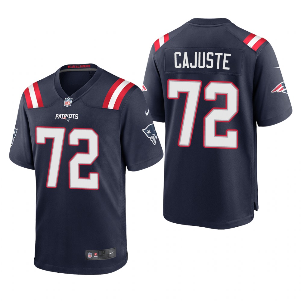 New England Patriots Yodny Cajuste Navy Jersey Game - Men's