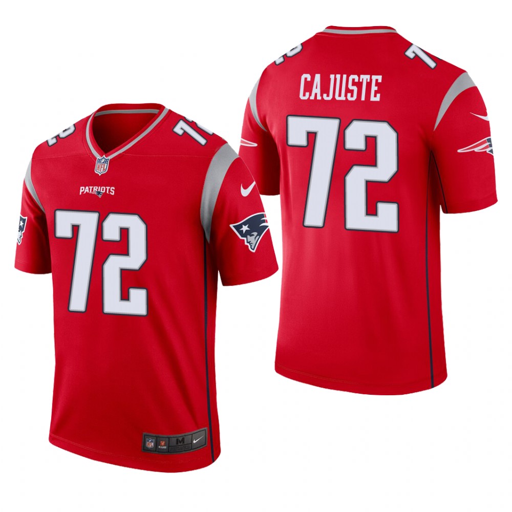 New England Patriots Yodny Cajuste Red Jersey Inverted Legend - Men's