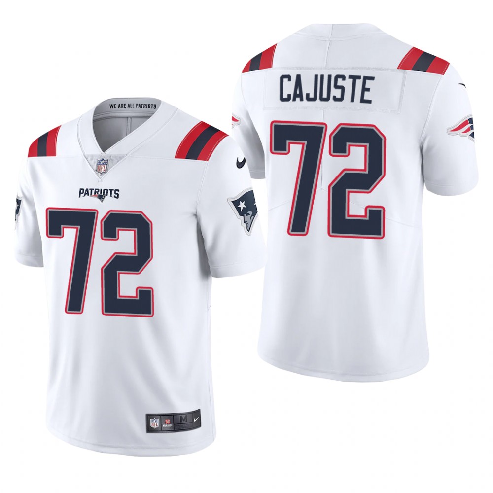 New England Patriots Yodny Cajuste White Jersey Vapor Limited - Men's