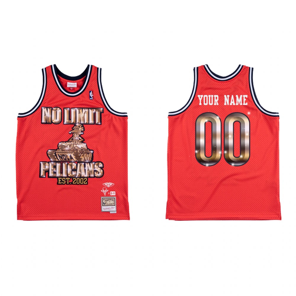 New Orleans Pelicans BR Remix Custom #00 Red Jersey