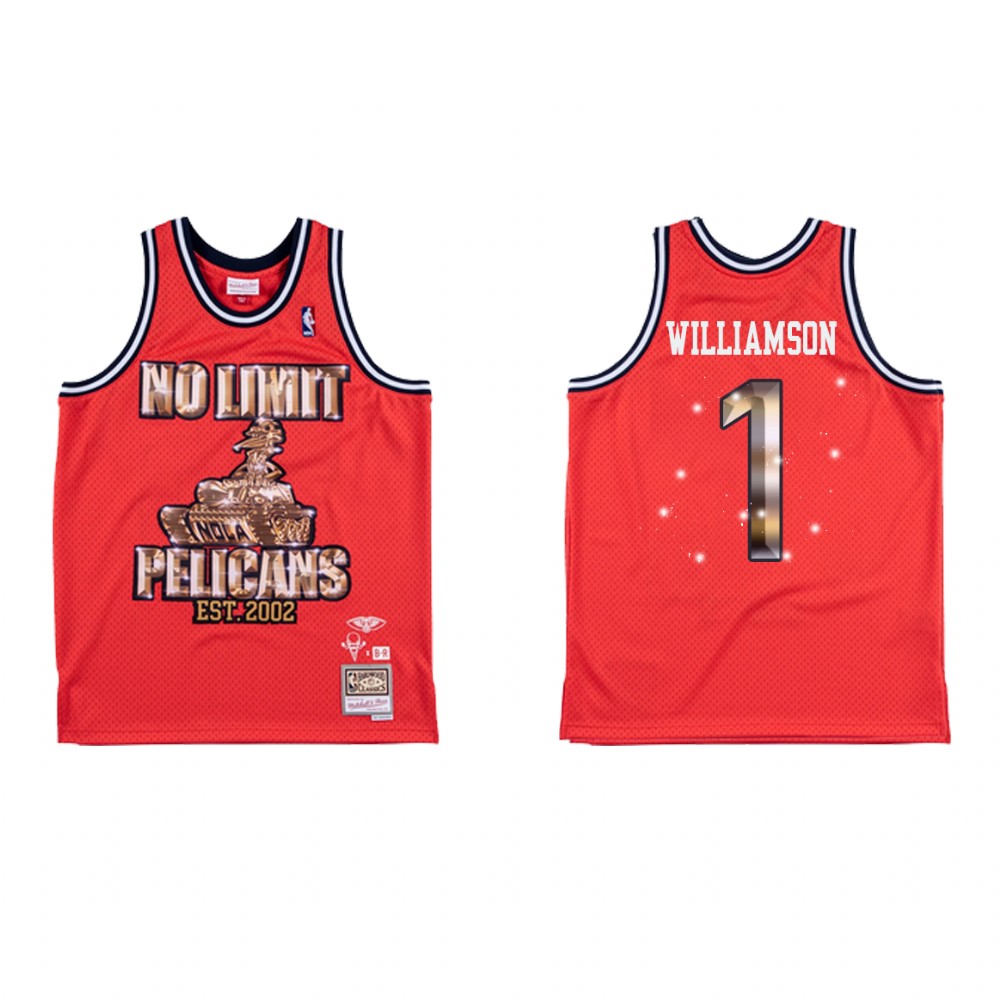 New Orleans Pelicans BR Remix Zion Williamson #1 Red Jersey