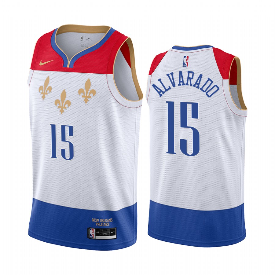 New Orleans Pelicans Jose Alvarado 2021 NBA Draft #15 City Edition Jersey White
