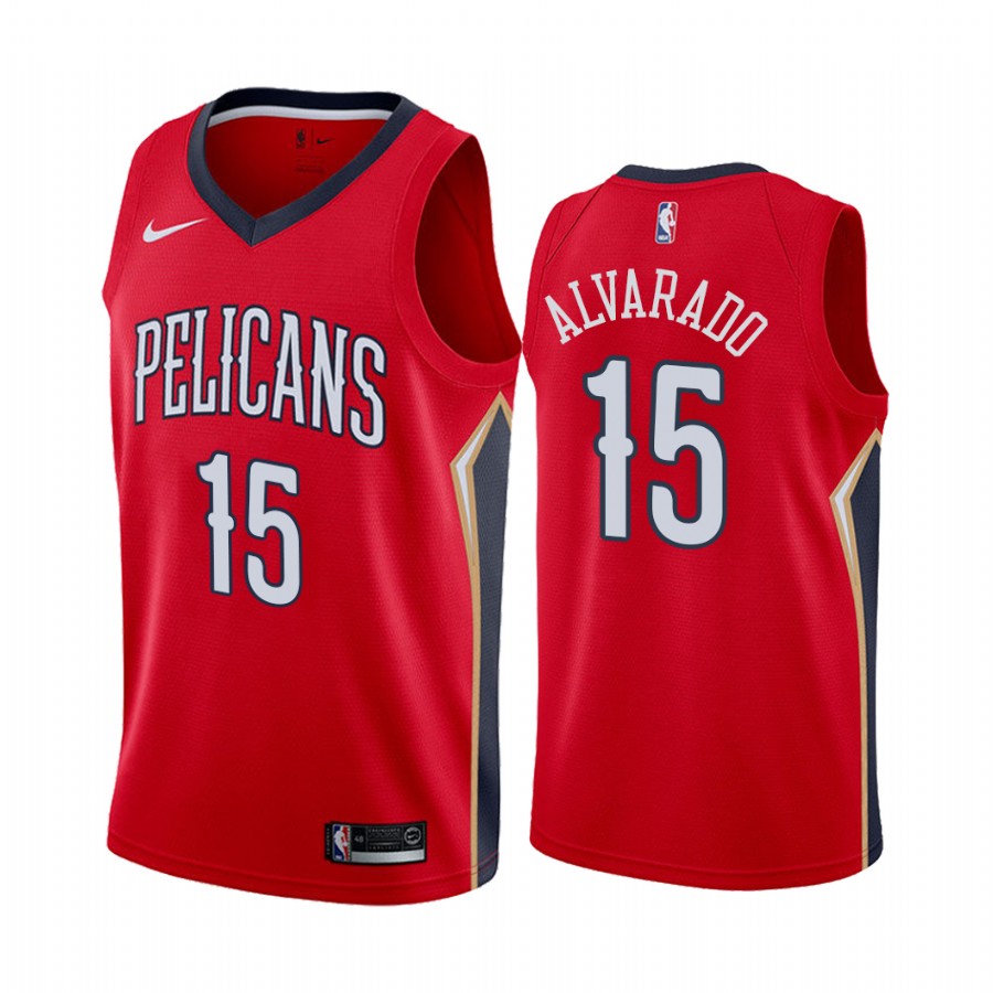 New Orleans Pelicans Jose Alvarado 2021 NBA Draft #15 Statement Edition Jersey Red