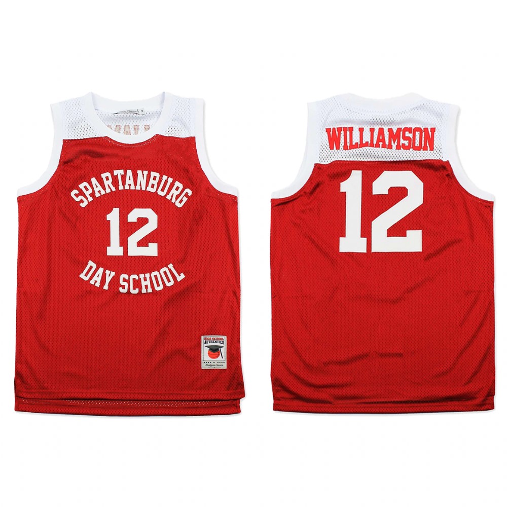 New Orleans Pelicans Zion Williamson Red Spartanburg Day High School  Jersey