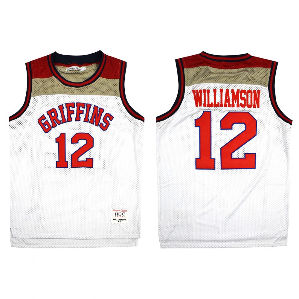 New Orleans Pelicans Zion Williamson White Spartanburg Day High School  Jersey