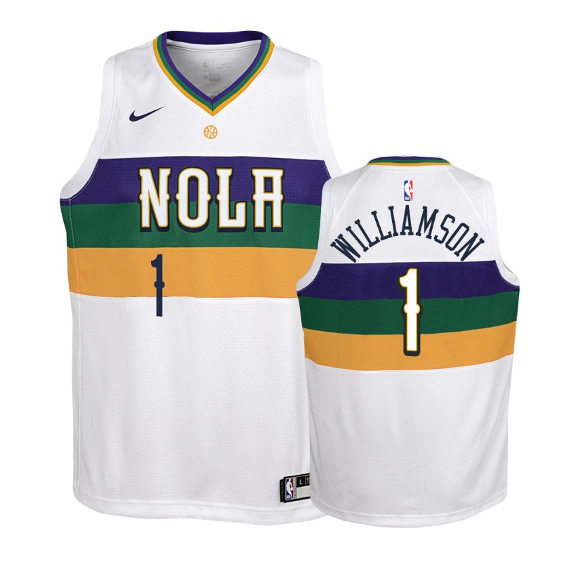New Orleans Pelicans Zion Williamson Youth City 2019 Draft Jersey
