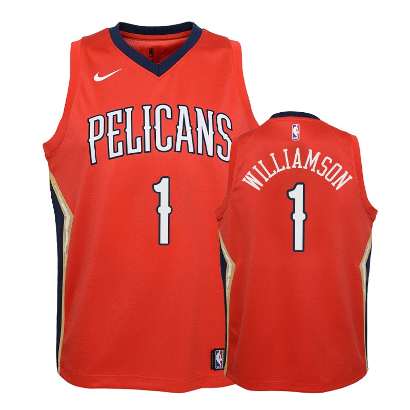 New Orleans Pelicans Zion Williamson Youth Statement 2019 Draft Jersey