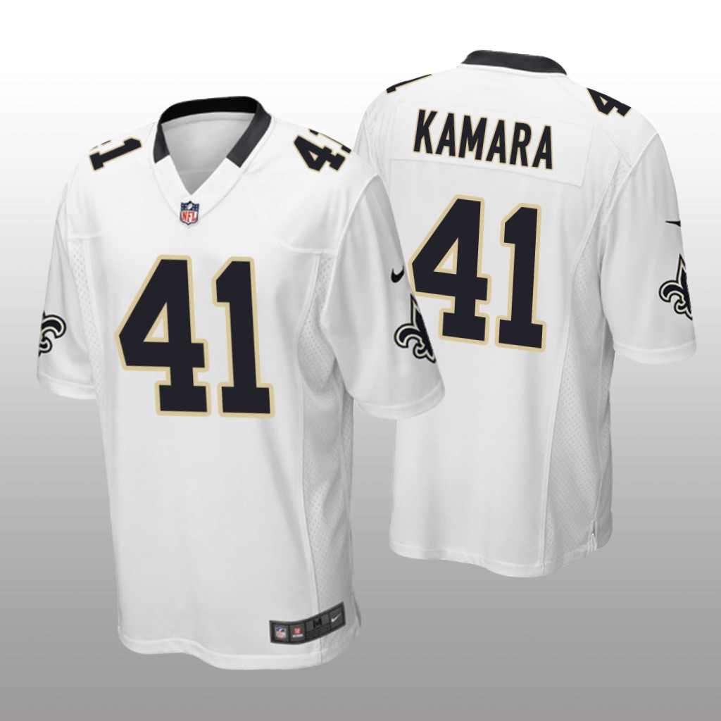 New Orleans Saints #41 White Men's Alvin Kamara Game Jersey