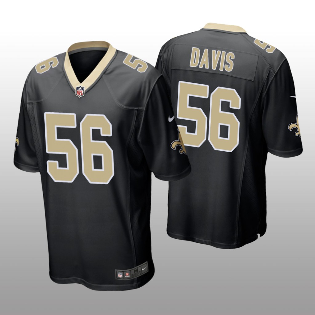 New Orleans Saints #56 Black Men's Demario Davis Game Jersey