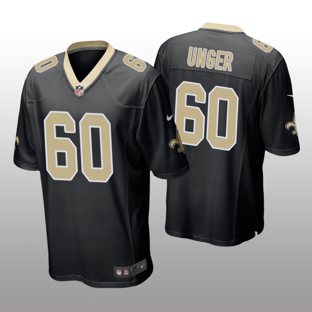 New Orleans Saints #60 Black Men's Max Unger Game Jersey
