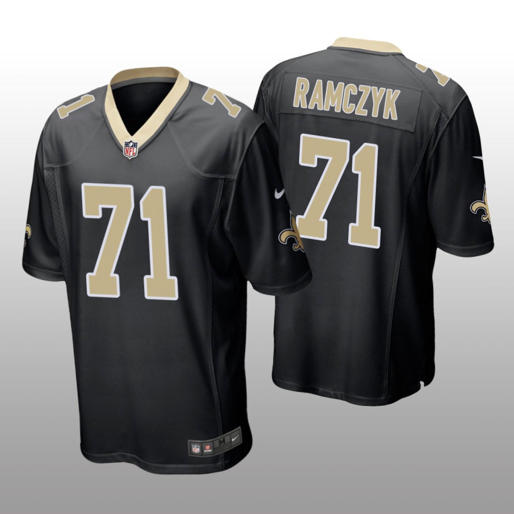 New Orleans Saints #71 Black Men's Ryan Ramczyk Game Jersey